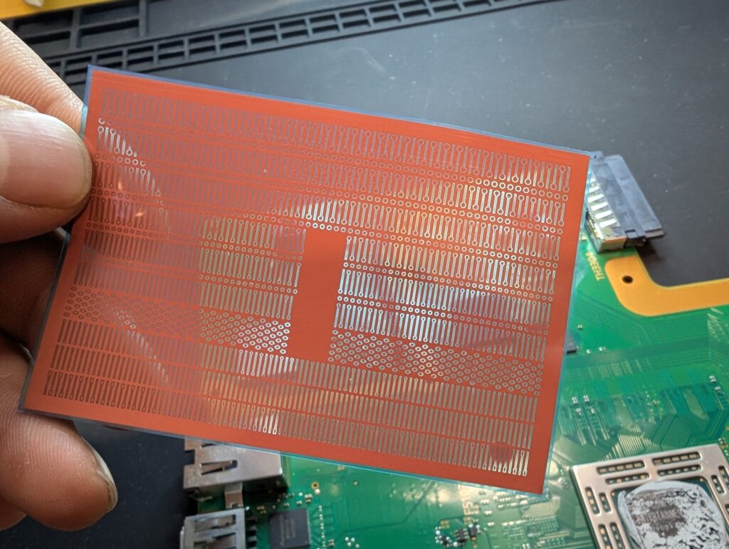 基板修正用パターンパッドの写真