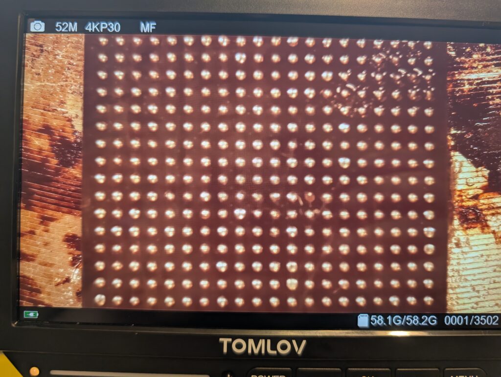 CUH-2100A　サウスブリッジチップはんだリボール時の写真