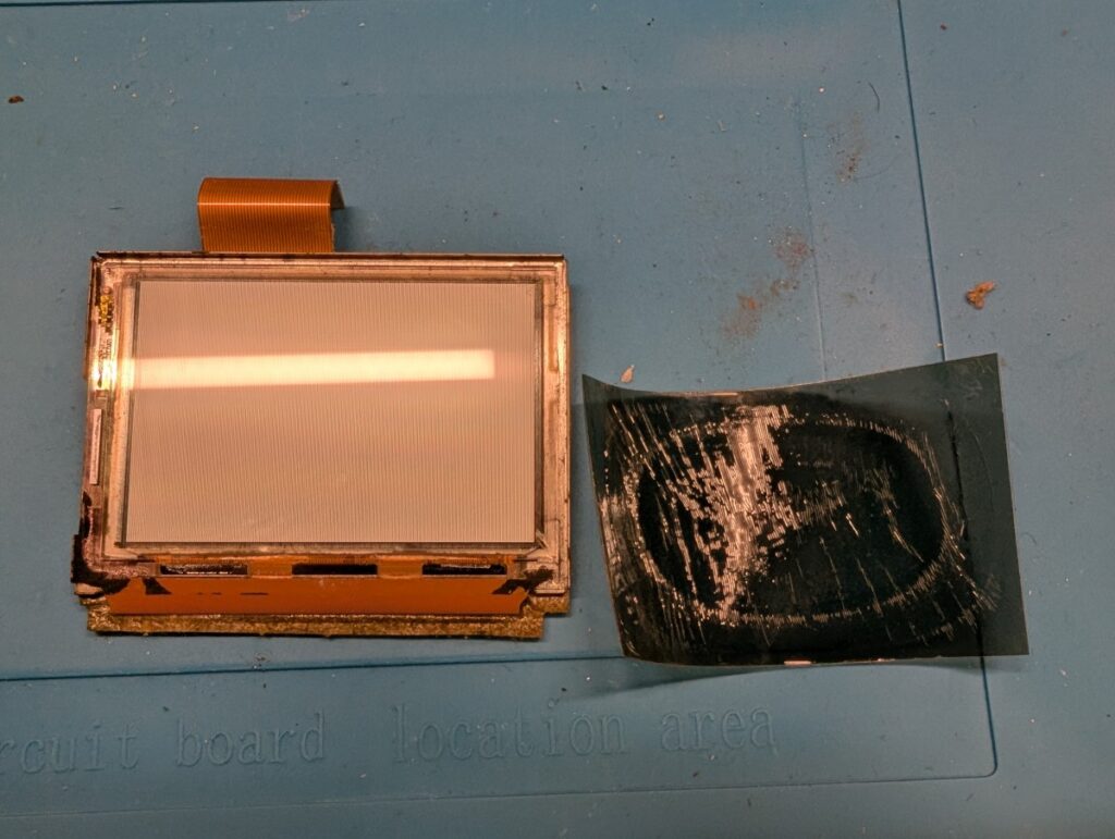 偏光フィルム剥がし後