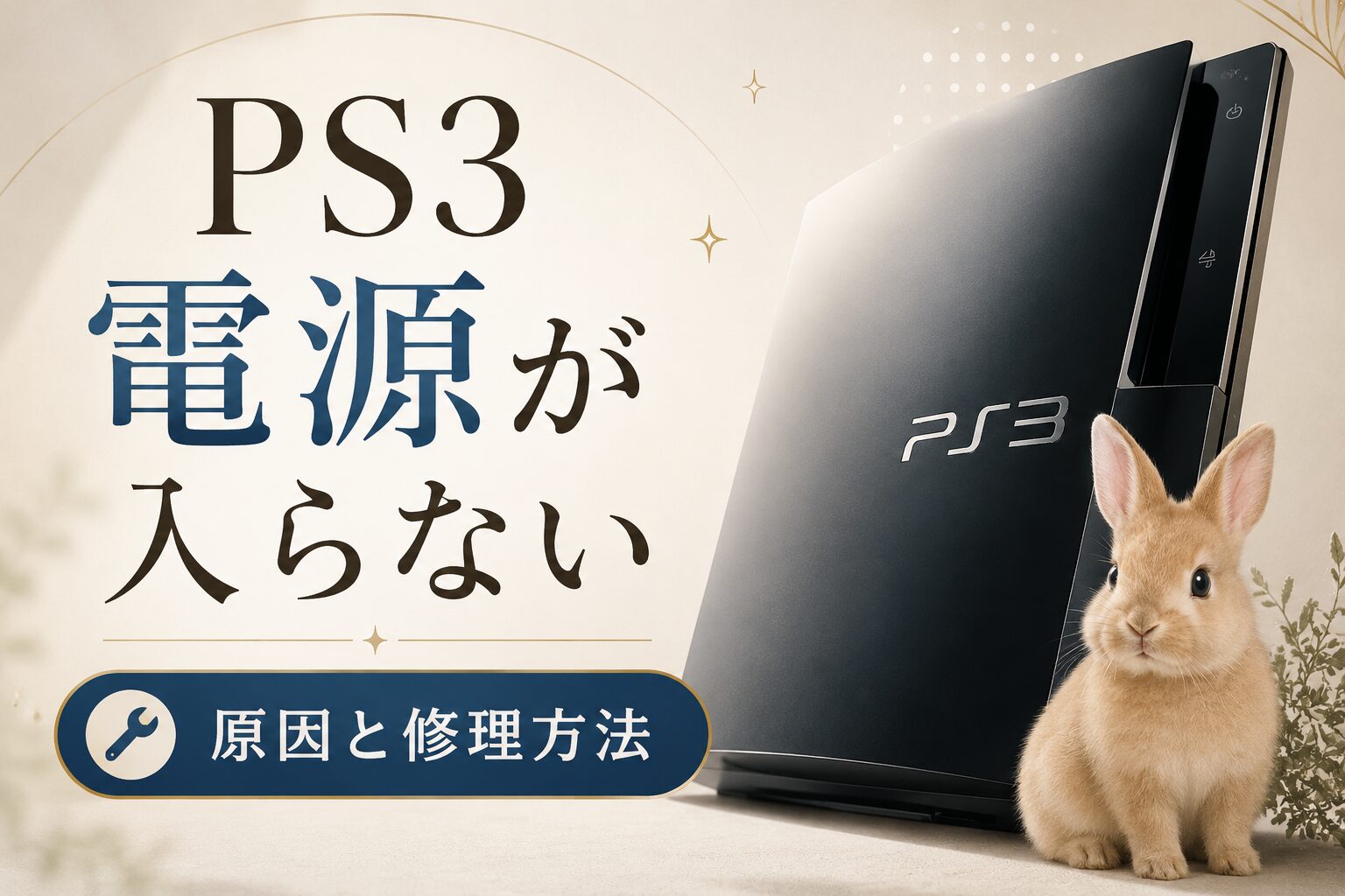 PS3の電源が入らない、電源が落ちる|原因と修理料金について
